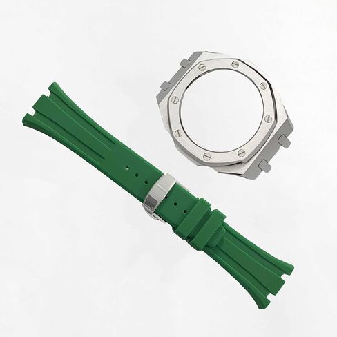 GA2100 Custom Watch Mod Case Band Parts,Stainless Steel Cover 316L Metal Bezel Silicone Watch Strap Kit Compatible With Casioak G shock Ga-2100 Ga-2110 GAB-2100 in Saudi Arabia