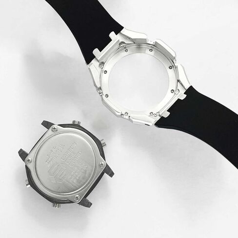 GA2100 Custom Watch Mod Case Band Parts,Stainless Steel Cover 316L Metal Bezel Silicone Watch Strap Kit Compatible With Casioak G shock Ga-2100 Ga-2110 GAB-2100 in Saudi Arabia