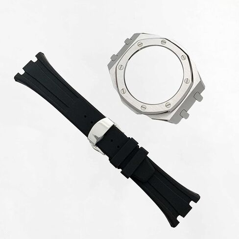 GA2100 مخصصات Watch Watch MOD Case Band ، غطاء الفولاذ المقاوم للصدأ 316L إطار المعادن سليكون سوارك مجموعة متوافقة مع Casioak G Shock GA-2100 GA-21110 GAB-2100 in Kuwait