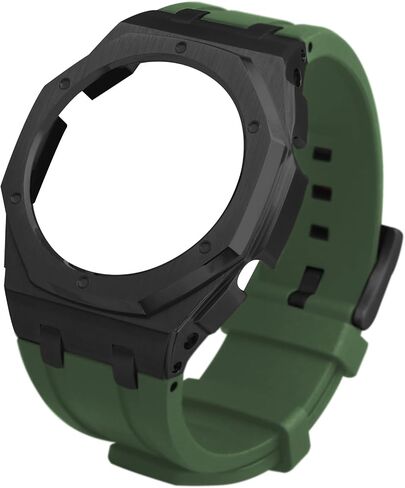 Stainless Steel Case & Strap Kit for GA-2100 GA-B2100 GA-2110 | CasiOAK Style Upgrade | 316L Metal Bezel & Fluoroelastomer Band | Enhanced Protection & Style in Saudi Arabia