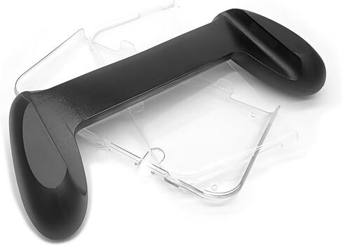 مخصص أسود للحصول على GRIPS 3DSXL الجديد + الغطاء البلوري الواقي ، للحصول على وحدة تحكم 3DS New3DSXL 3DSLL ، مقبض ألعاب غير مضاءة/مقاومة للوقاية من الخدش. in Kuwait