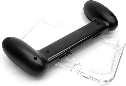 مخصص أسود للحصول على GRIPS 3DSXL الجديد + الغطاء البلوري الواقي ، للحصول على وحدة تحكم 3DS New3DSXL 3DSLL ، مقبض ألعاب غير مضاءة/مقاومة للوقاية من الخدش. in Kuwait
