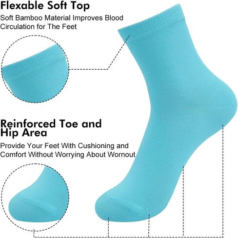 Unisex Cotton Colorful Quarter Crew Socks Athletic Breathable Socks 4-Pair Package (Men8-12 Women 7-11) in Saudi Arabia