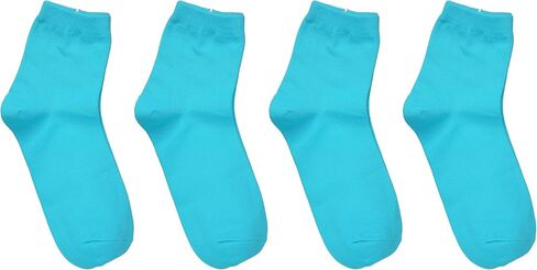 Unisex Cotton Colorful Quarter Crew Socks Athletic Breathable Socks 4-Pair Package (Men8-12 Women 7-11) in Saudi Arabia