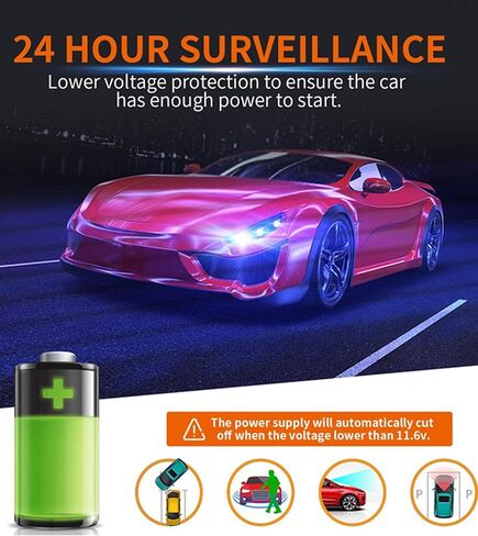 Universal DashCam Hardwiring Kit مع منفذ الطاقة USB-C ، ودعم مراقبة مواقف السيارات على مدار 24 ساعة وحماية منخفضة الجهد. in Kuwait