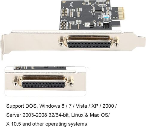 LPT Parallel Port Adapter, PCIE to Parallel Expansion Card, LPT Converter Adapter Controller for Desktop PC Printer in Saudi Arabia