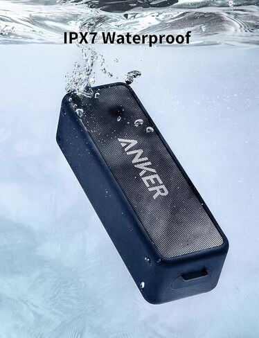 Anker Soundcore 2 مكبر صوت بلوتوث محمول مع صوت استريو ، Bluetooth 5 ، Bassup ، IPX7 مقاوم للماء ، وقت اللعب على مدار 24 ساعة ، إقران استريو لاسلكي ، مكبر صوت للمنزل ، في الهواء الطلق ، السفر ، السفر in Kuwait