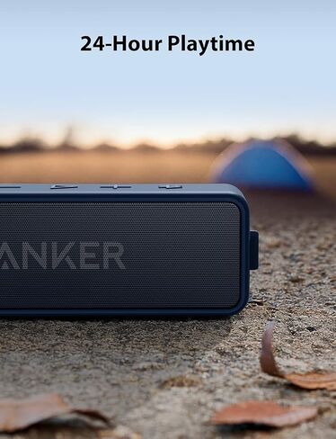 Anker Soundcore 2 مكبر صوت بلوتوث محمول مع صوت استريو ، Bluetooth 5 ، Bassup ، IPX7 مقاوم للماء ، وقت اللعب على مدار 24 ساعة ، إقران استريو لاسلكي ، مكبر صوت للمنزل ، في الهواء الطلق ، السفر ، السفر in Kuwait