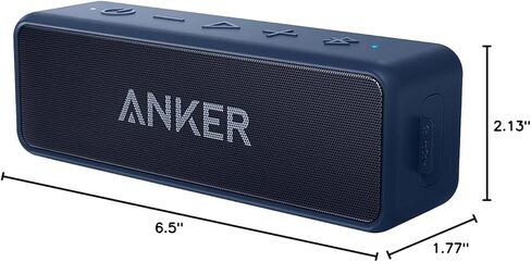 Anker Soundcore 2 مكبر صوت بلوتوث محمول مع صوت استريو ، Bluetooth 5 ، Bassup ، IPX7 مقاوم للماء ، وقت اللعب على مدار 24 ساعة ، إقران استريو لاسلكي ، مكبر صوت للمنزل ، في الهواء الطلق ، السفر ، السفر in Kuwait