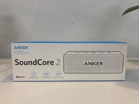 Anker Soundcore 2 مكبر صوت بلوتوث محمول مع صوت استريو ، Bluetooth 5 ، Bassup ، IPX7 مقاوم للماء ، وقت اللعب على مدار 24 ساعة ، إقران استريو لاسلكي ، مكبر صوت للمنزل ، في الهواء الطلق ، السفر ، السفر in Kuwait