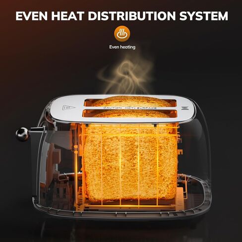 Keenstone Smart Touch Screen Toaster 2 Slice, Retro Wide Slot Stainless Steel Toaster with 6 Browning Levels, Reheat & Defrost, for Bagel, Toast, Bread, Removable Crumb Tray, Black in Kuwait
