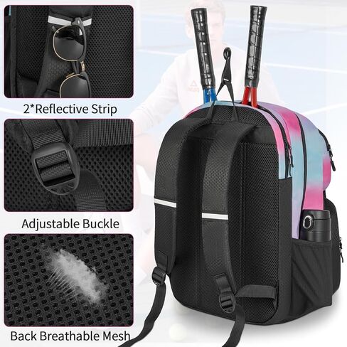 ANILD Tennis Bag Multi-Sport Tennis Racket Backpack for 2 Rackets with Ventilated Shoe Compartment for Men & Women in Saudi Arabia