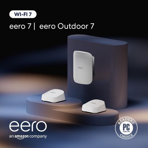 Amazon eero 7 (3-pack) with Amazon eero Outdoor 7 (1-pack) mesh wifi system in Saudi Arabia