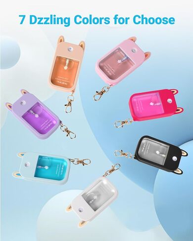 3 حزمة سليكون سليكون لطيف متوافق مع رذاذ مطهر يدوي Touchland (مناسب لـ 1 fl.oz) ، علبة واقية مع سلسلة المفاتيح ، حامل مطهر اليد (الوردي ، الأزرق ، البيج) in Saudi Arabia