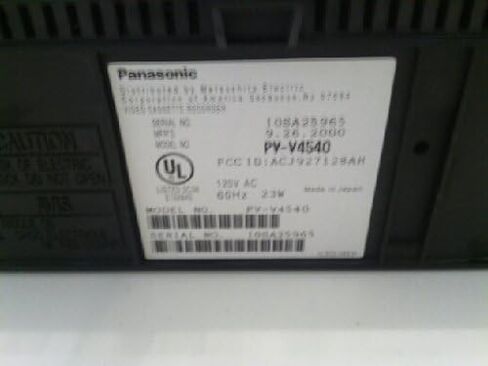 Panasonic PV-V4540 4-Head Hi-Fi VCR in Saudi Arabia