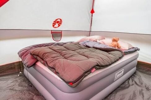Coleman Guestrest 18 "Plush Top Double High Air Praybed مع نظام تخزين متكامل وحقيبة حمل ، مضخة غير مدرجة ، ملكة in Kuwait