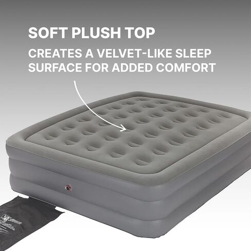 Coleman Guestrest 18 "Plush Top Double High Air Praybed مع نظام تخزين متكامل وحقيبة حمل ، مضخة غير مدرجة ، ملكة in Kuwait