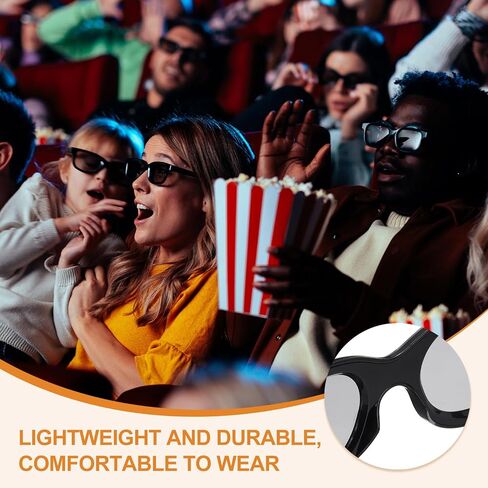 MECCANIXITY Polarized 3D Viewing Glasses, Passive Circular 3D Glasses for Anaglyph Movie Cinema Game TV Photo Projector Black in Saudi Arabia