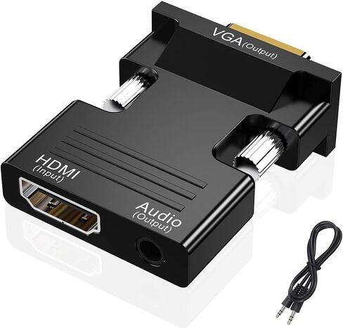HDMI إلى محول VGA ، محول الفيديو الصوتي 1080 بكسل HD ، موصل مطلي بالذهب (أنثى إلى ذكر) لأجهزة الكمبيوتر ، أجهزة الكمبيوتر المكتبية ، أجهزة الكمبيوتر المحمولة ، أجهزة الكمبيوتر الشخصية ، الشاشات ، أجهزة العرض ، HDTVs ، Chromebooks ، Raspberry PI ، Roku ، X in Kuwait