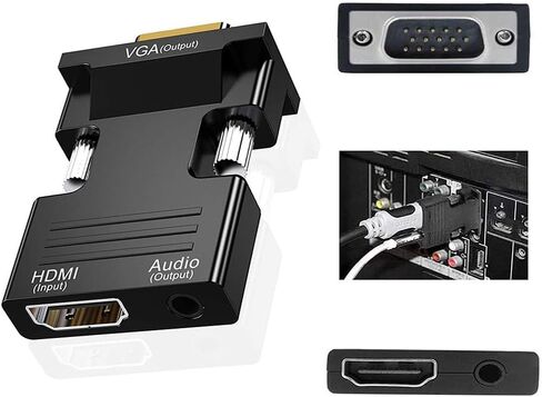 HDMI إلى محول VGA ، محول الفيديو الصوتي 1080 بكسل HD ، موصل مطلي بالذهب (أنثى إلى ذكر) لأجهزة الكمبيوتر ، أجهزة الكمبيوتر المكتبية ، أجهزة الكمبيوتر المحمولة ، أجهزة الكمبيوتر الشخصية ، الشاشات ، أجهزة العرض ، HDTVs ، Chromebooks ، Raspberry PI ، Roku ، X in Kuwait