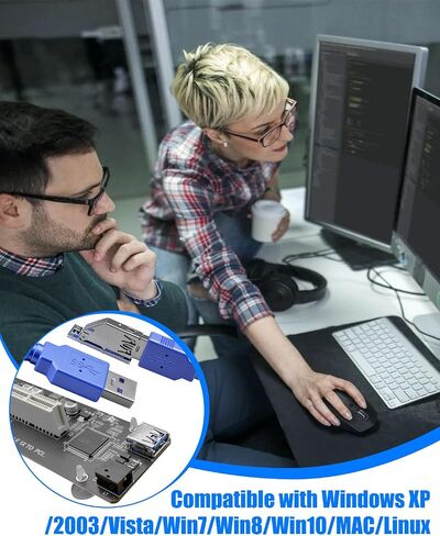 PCIe to PCI Adapter with USB 3.0 Cable Compatible with Audio Interfaces Video Capture Cards Industrial Devices, Dual/Single Slot Converter for Legacy PCI Cards in Saudi Arabia