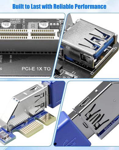 PCIe to PCI Adapter with USB 3.0 Cable Compatible with Audio Interfaces Video Capture Cards Industrial Devices, Dual/Single Slot Converter for Legacy PCI Cards in Saudi Arabia