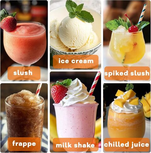Slushie Machine for Home - 88oz No Ice Needed Frozen Drink & Slushy Maker with Auto-Clean, 6 Preset Programs (Margaritas, Frappés and More) & LED One-Touch 12h Reservation for Summer Party in Saudi Arabia