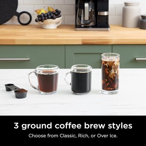 Ninja Espresso & Coffee Barista System, Single-Serve Coffee & Nespresso Capsule Compatible, 12-Cup Carafe, Built-in Frother, Black and Stainless Steel, CFN601C (Canadian Version) in Saudi Arabia