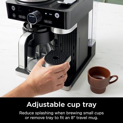 Ninja Espresso & Coffee Barista System, Single-Serve Coffee & Nespresso Capsule Compatible, 12-Cup Carafe, Built-in Frother, Black and Stainless Steel, CFN601C (Canadian Version) in Saudi Arabia
