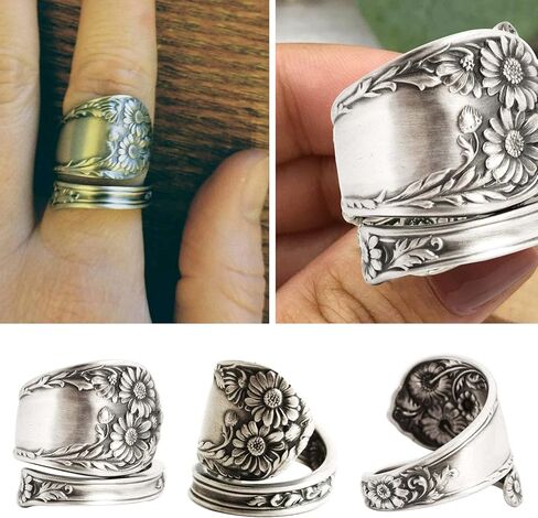 Faith Over Fear Ring,Sterling Silver Adjustable Wrap Open Ring,Women Teens Inspirational Jewelry Gifts in Saudi Arabia