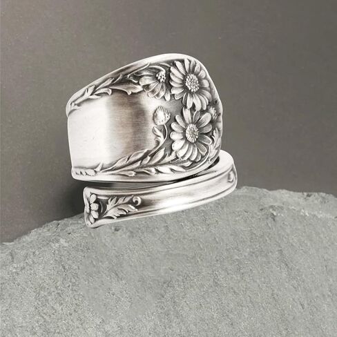 Faith Over Fear Ring,Sterling Silver Adjustable Wrap Open Ring,Women Teens Inspirational Jewelry Gifts in Saudi Arabia