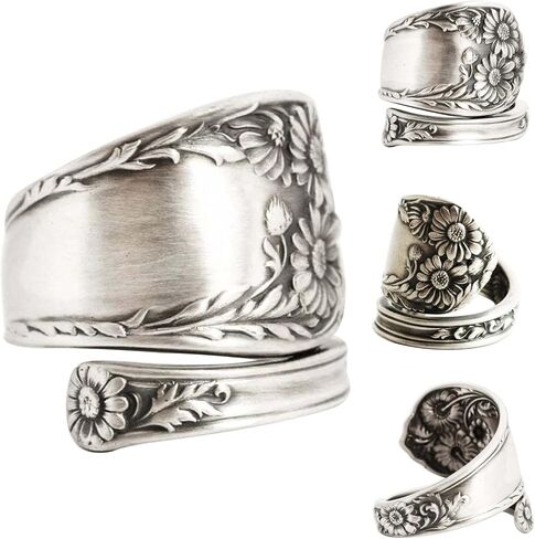 Faith Over Fear Ring,Sterling Silver Adjustable Wrap Open Ring,Women Teens Inspirational Jewelry Gifts in Saudi Arabia