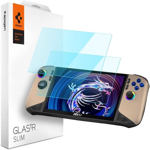 Spigen Tempered Glass Screen Protector [GlasTR Slim] designed for MSI Claw 8 Ai - 2 Pack in Saudi Arabia