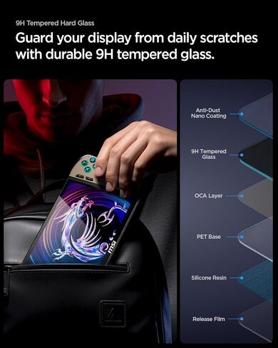 Spigen Tempered Glass Screen Protector [GlasTR Slim] designed for MSI Claw 8 Ai - 2 Pack in Saudi Arabia
