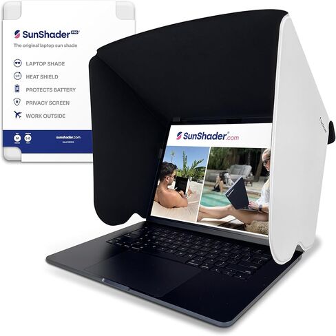 Laptop Sun Shade for Working Outside, SunShader Pro 5 (Size: L) - Patent 10963010 in Saudi Arabia