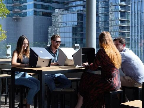 Laptop Sun Shade for Working Outside, SunShader Pro 5 (Size: L) - Patent 10963010 in Saudi Arabia