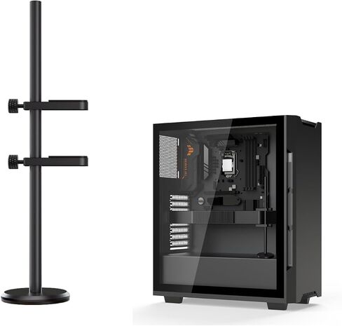 GPU Support Bracket, Adjustable Anti Sag Graphics Card Support Bracket, GPU Stand, Aluminum Anti Sag Video Card Holder Stand with Hidden Magnet and Anti-Slip Pad (Black) in Saudi Arabia