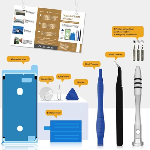 Replacement for iPhone 6S Battery, 4000mAh High Capacity Li-ion Polymer Replacement Battery for Model A1633 A1688 A1700 with Complete Professional Repair Tool in Kuwait