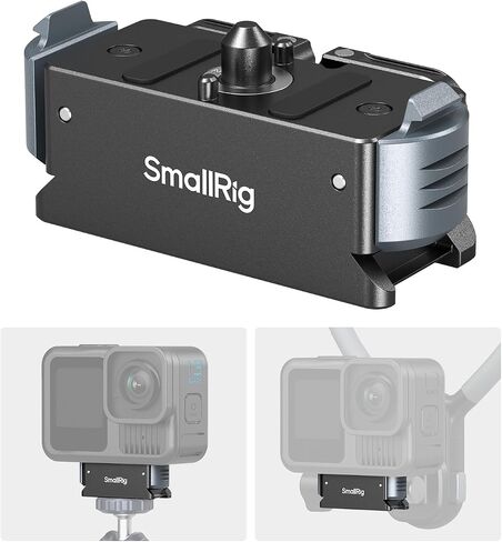 SmallRig Magnetic Quick Release Mount for GoPro Hero 13, Aluminum Adapter with 1/4"-20 Screw and Dual-Claws Interface, Base Compatible with Neck Mounts, Selfie Sticks, Magic Arms - 5437 in Saudi Arabia