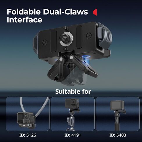 SmallRig Magnetic Quick Release Mount for GoPro Hero 13, Aluminum Adapter with 1/4"-20 Screw and Dual-Claws Interface, Base Compatible with Neck Mounts, Selfie Sticks, Magic Arms - 5437 in Saudi Arabia