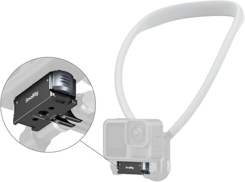 SmallRig Magnetic Quick Release Mount for GoPro Hero 13, Aluminum Adapter with 1/4"-20 Screw and Dual-Claws Interface, Base Compatible with Neck Mounts, Selfie Sticks, Magic Arms - 5437 in Saudi Arabia