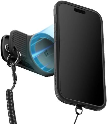 Spigen Magfit Clip Magnetic Phone حامل POV VLOG FILMING FILMING MUSINE SECUNT FORDERS FOR BARKS و BOARTS و STRAPS مصممة لـ Magsafe - Black in Saudi Arabia