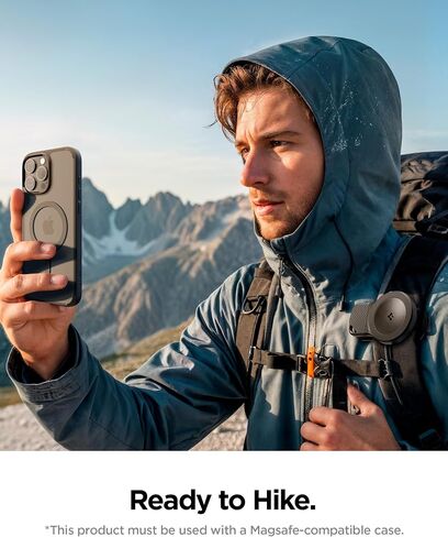 Spigen Magfit Clip Magnetic Phone حامل POV VLOG FILMING FILMING MUSINE SECUNT FORDERS FOR BARKS و BOARTS و STRAPS مصممة لـ Magsafe - Black in Saudi Arabia