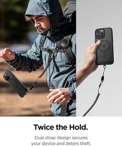 Spigen Magfit Clip Magnetic Phone حامل POV VLOG FILMING FILMING MUSINE SECUNT FORDERS FOR BARKS و BOARTS و STRAPS مصممة لـ Magsafe - Black in Saudi Arabia