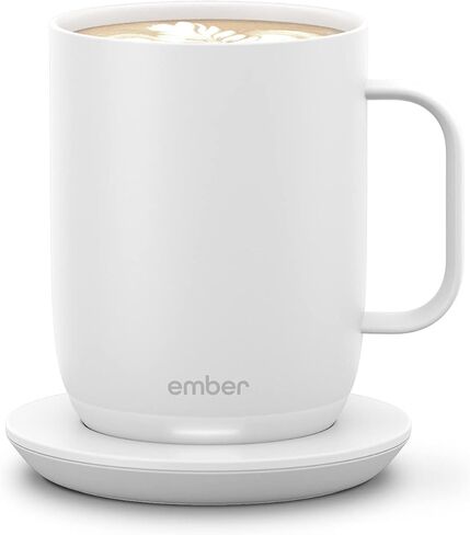 Ember Temperature Control Smart Mug 2, 14 Oz, App-Controlled Heated Coffee Mug with 80 Min Battery Life and Improved Design, White (Renewed) in Saudi Arabia