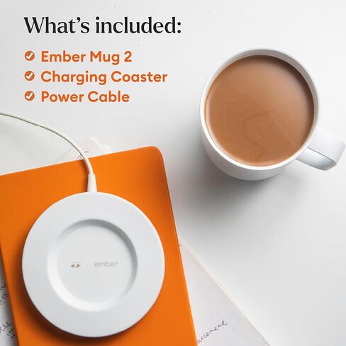 Ember Temperature Control Smart Mug 2, 14 Oz, App-Controlled Heated Coffee Mug with 80 Min Battery Life and Improved Design, White (Renewed) in Saudi Arabia