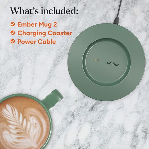 Ember Control Smart 2 ، 14 Oz ، Mug Coffee Coffee Hutcled مع عمر بطارية 80 دقيقة وتصميم محسّن ، أبيض (متجدد) in Kuwait