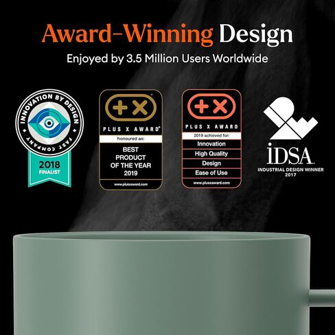 Ember Control Smart 2 ، 14 Oz ، Mug Coffee Coffee Hutcled مع عمر بطارية 80 دقيقة وتصميم محسّن ، أبيض (متجدد) in Kuwait