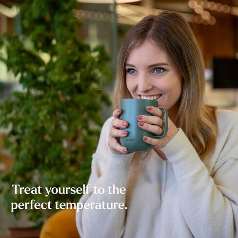Ember Control Smart 2 ، 14 Oz ، Mug Coffee Coffee Hutcled مع عمر بطارية 80 دقيقة وتصميم محسّن ، أبيض (متجدد) in Kuwait