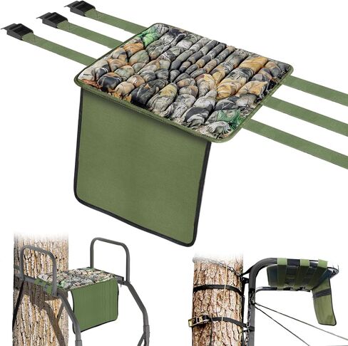 استبدال مقعد GJL Tree Stand مع الجيب ، وسادة مقعد الرغوة الشاملة مع حزام قابل للتعديل ، وملحقات حامل الأشجار تناسب حوامل تسلق السلم ، وخفيفة الوزن ومحمولة in Kuwait
